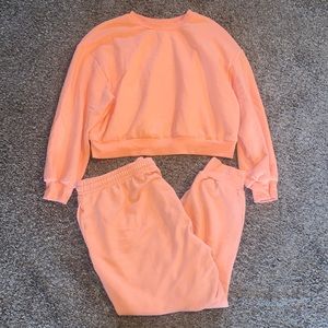 Wild Fable Orange Sweat Outfit Set